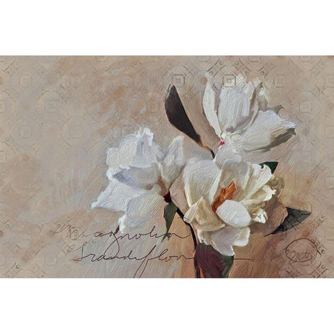 Suddenly Magnolia 2 White Modern Wood Framed Art Print by Butcher, Sarah