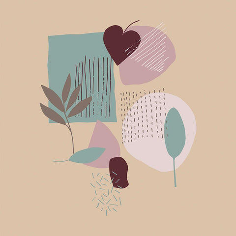 Mid Century 3 White Modern Wood Framed Art Print with Double Matting by Swati, Siotia