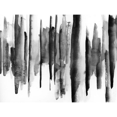 Band W 2 Black Modern Wood Framed Art Print by vdk atelier