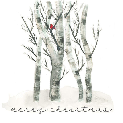 Merry Christmas 3 Black Modern Wood Framed Art Print by Stella & Jack Studio