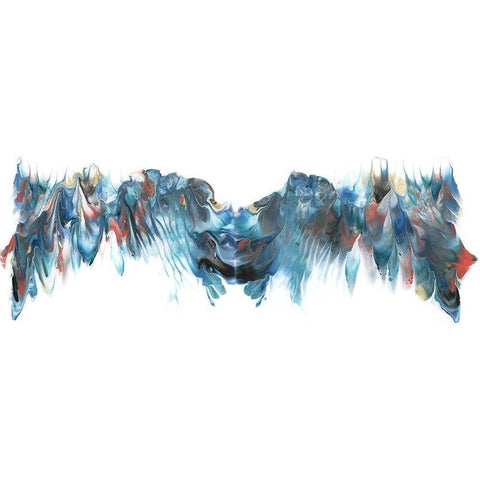 Abstract Sound Wave B White Modern Wood Framed Art Print by Carlson, Tina