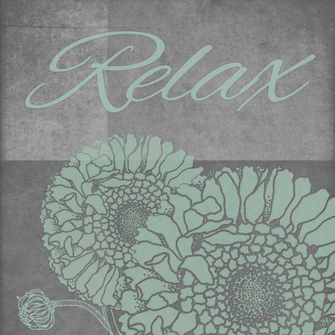 Spa Flower-Relax White Modern Wood Framed Art Print by Carlson, Tina