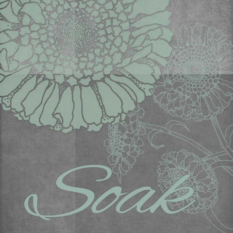 Spa Flower-Soak Black Ornate Wood Framed Art Print with Double Matting by Carlson, Tina