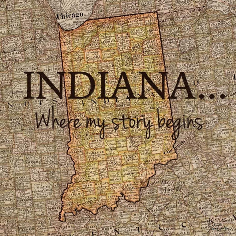 Story Indiana White Modern Wood Framed Art Print by Carlson, Tina