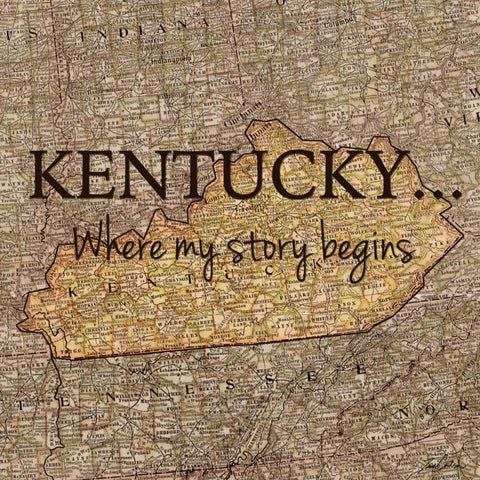 Story Kentucky White Modern Wood Framed Art Print by Carlson, Tina