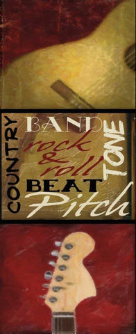 JAM SESSION 1 Black Ornate Wood Framed Art Print with Double Matting by Greene, Taylor