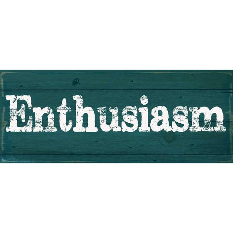 ENTHUSIASM White Modern Wood Framed Art Print by Greene, Taylor