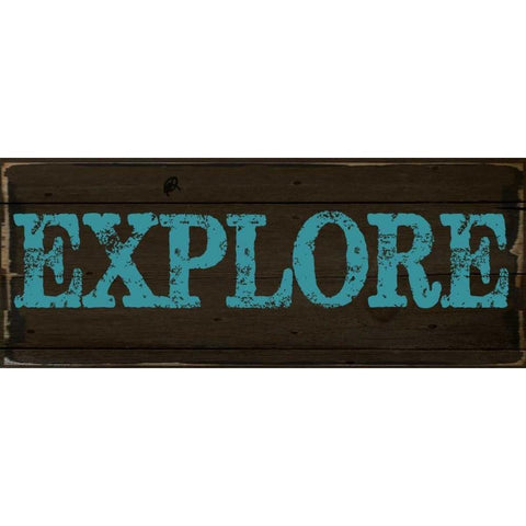 EXPLORE 2 Black Modern Wood Framed Art Print with Double Matting by Greene, Taylor