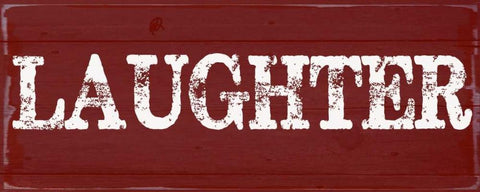 LAUGHTER White Modern Wood Framed Art Print with Double Matting by Greene, Taylor