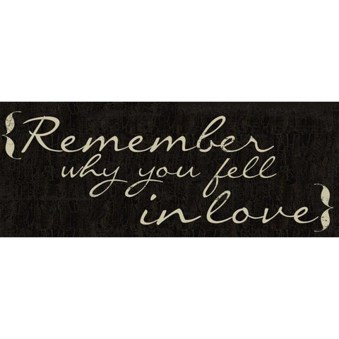 Remember Why Black Modern Wood Framed Art Print with Double Matting by Greene, Taylor