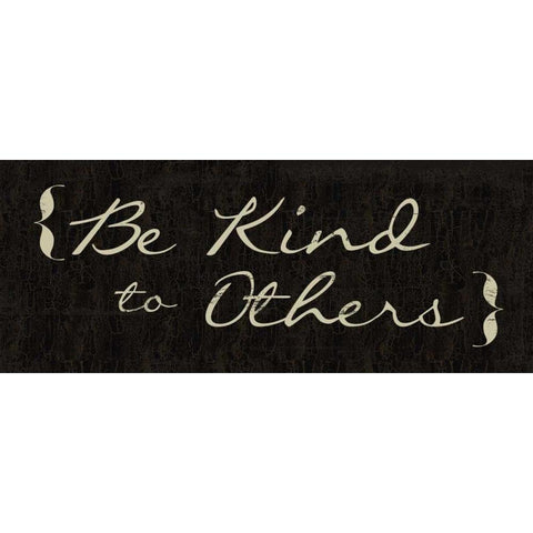 Be Kind Black Modern Wood Framed Art Print with Double Matting by Greene, Taylor