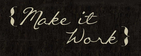 Make It Work White Modern Wood Framed Art Print with Double Matting by Greene, Taylor