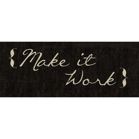 Make It Work Black Modern Wood Framed Art Print with Double Matting by Greene, Taylor