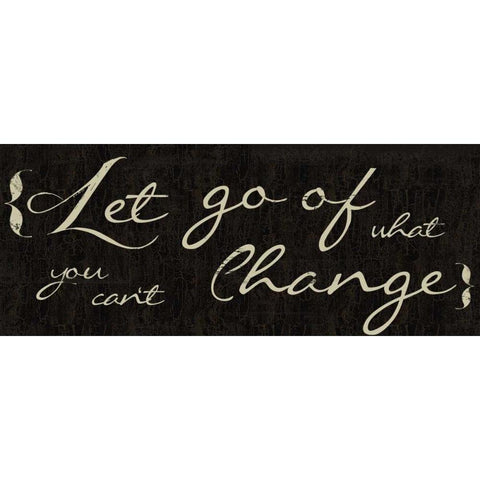 Let Go Black Modern Wood Framed Art Print with Double Matting by Greene, Taylor