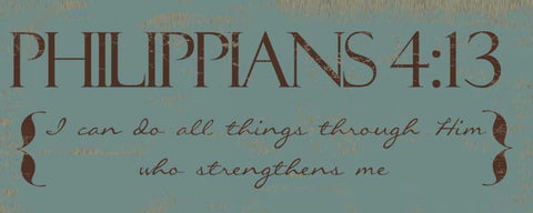 I CAN DO ALL THINGS  D White Modern Wood Framed Art Print with Double Matting by Greene, Taylor