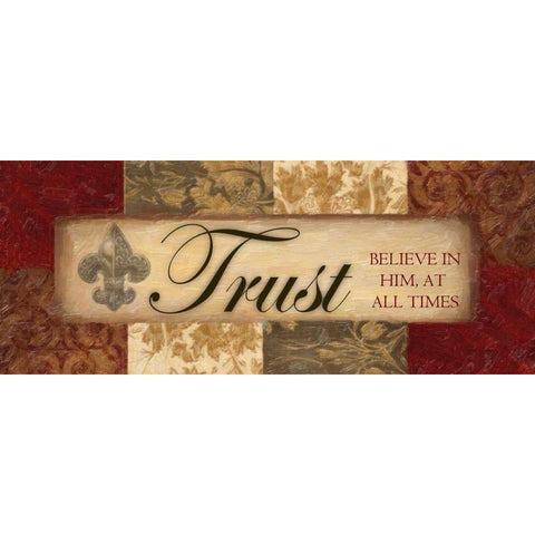 TRUST PANEL White Modern Wood Framed Art Print by Greene, Taylor