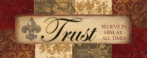 TRUST PANEL Black Ornate Wood Framed Art Print with Double Matting by Greene, Taylor