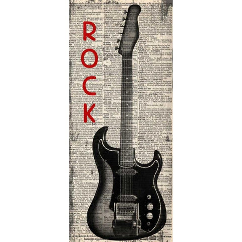 ROCK PANEL Black Modern Wood Framed Art Print with Double Matting by Greene, Taylor