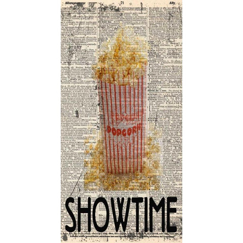 SHOWTIME White Modern Wood Framed Art Print by Greene, Taylor