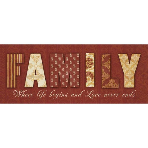 FAMILY White Modern Wood Framed Art Print by Greene, Taylor