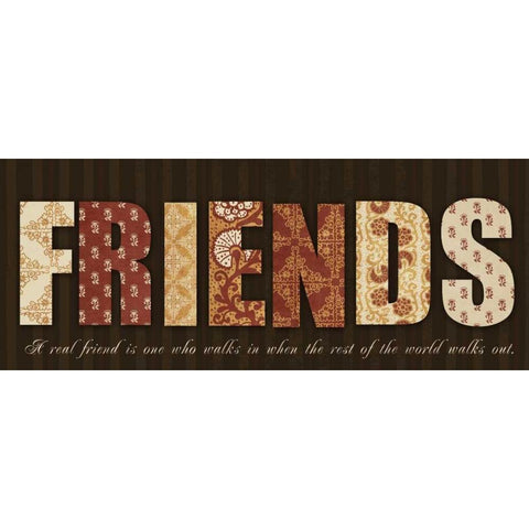 FRIENDS White Modern Wood Framed Art Print by Greene, Taylor