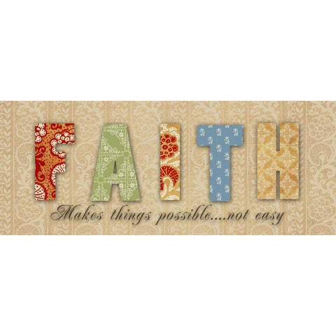 Faith Bright Black Modern Wood Framed Art Print with Double Matting by Greene, Taylor