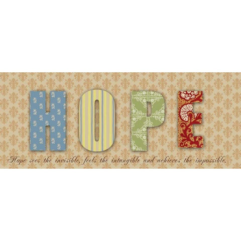 Hope Bright Gold Ornate Wood Framed Art Print with Double Matting by Greene, Taylor