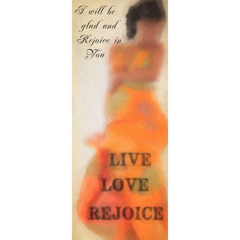 Rejoice Black Modern Wood Framed Art Print with Double Matting by Greene, Taylor