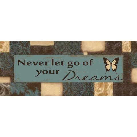 Never Let Go Black Modern Wood Framed Art Print with Double Matting by Greene, Taylor