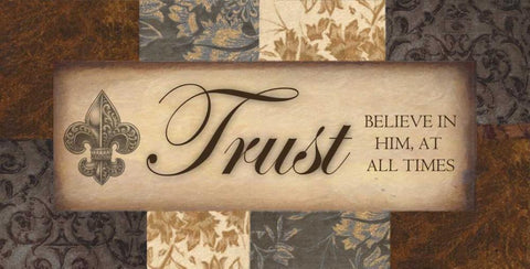 TRUST  NEUTRALS Black Ornate Wood Framed Art Print with Double Matting by Greene, Taylor