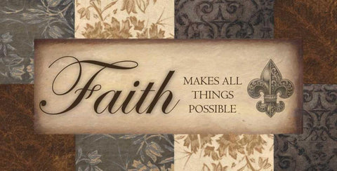 FAITH NEUTRALS Black Ornate Wood Framed Art Print with Double Matting by Greene, Taylor