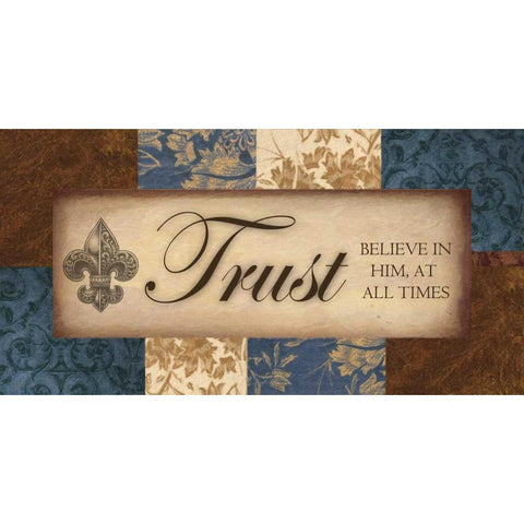 TRUST Black Modern Wood Framed Art Print with Double Matting by Greene, Taylor