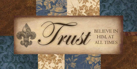 TRUST White Modern Wood Framed Art Print with Double Matting by Greene, Taylor