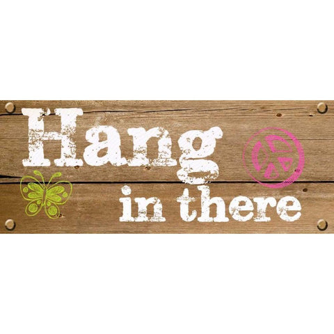 Hang In There White Modern Wood Framed Art Print by Greene, Taylor