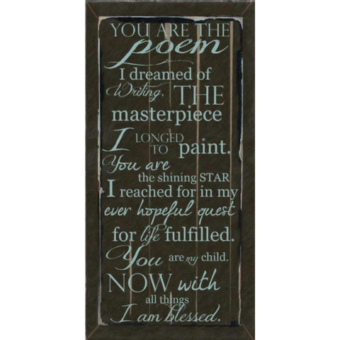 YOU ARE MY POEM Gold Ornate Wood Framed Art Print with Double Matting by Greene, Taylor