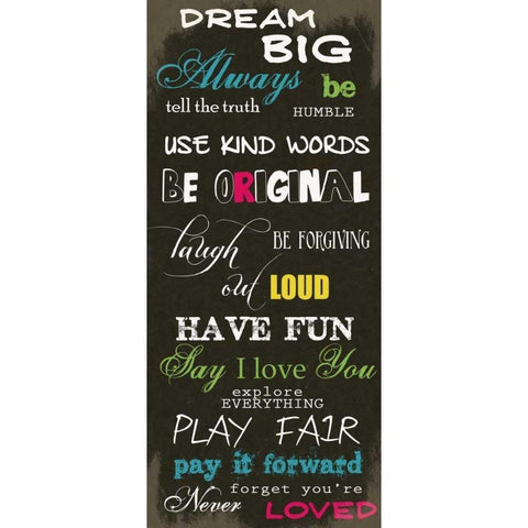 Dream Big E1 Black Modern Wood Framed Art Print with Double Matting by Greene, Taylor