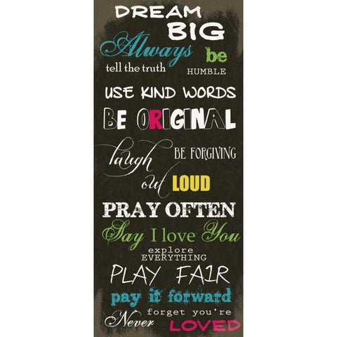 Dream Big E White Modern Wood Framed Art Print by Greene, Taylor