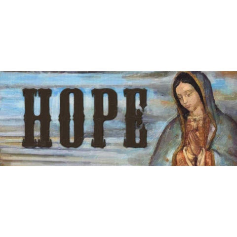 HOPE Gold Ornate Wood Framed Art Print with Double Matting by Greene, Taylor