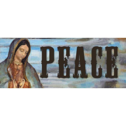 PEACE White Modern Wood Framed Art Print by Greene, Taylor