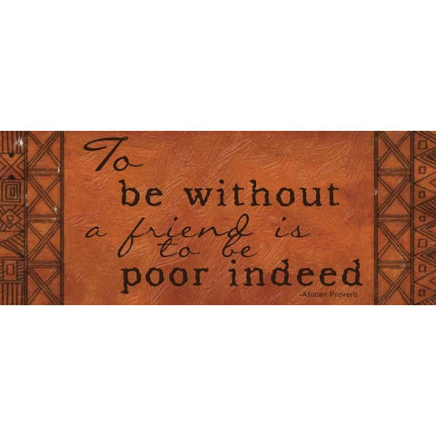 To Be Without A Friend Gold Ornate Wood Framed Art Print with Double Matting by Greene, Taylor