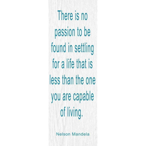 THERE IS NO PASSION BLUE Black Modern Wood Framed Art Print with Double Matting by Greene, Taylor