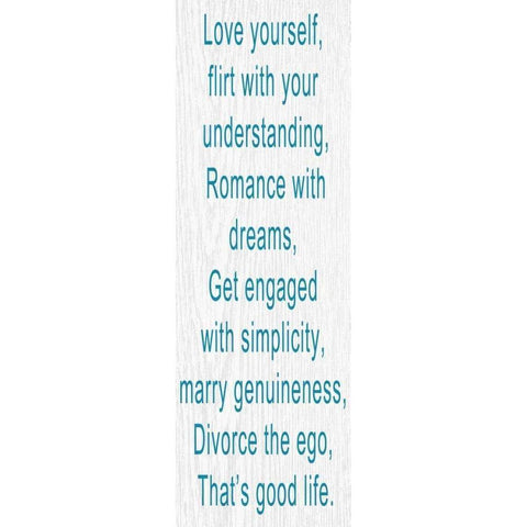 LOVE YOURSELF White Modern Wood Framed Art Print by Greene, Taylor