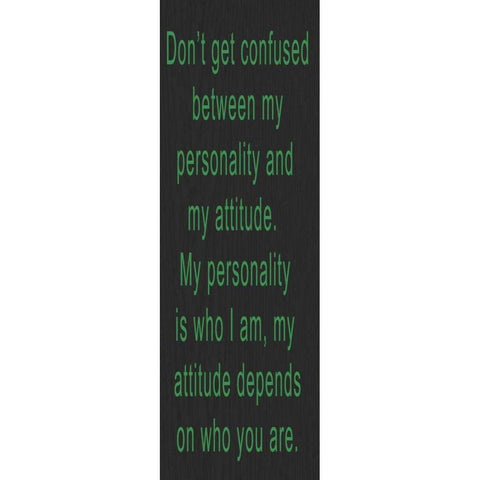 DONT GET CONFUSED GREEN Black Modern Wood Framed Art Print with Double Matting by Greene, Taylor