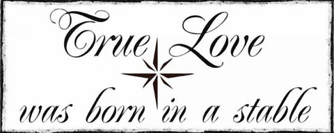 TRUE LOVE Black Ornate Wood Framed Art Print with Double Matting by Greene, Taylor