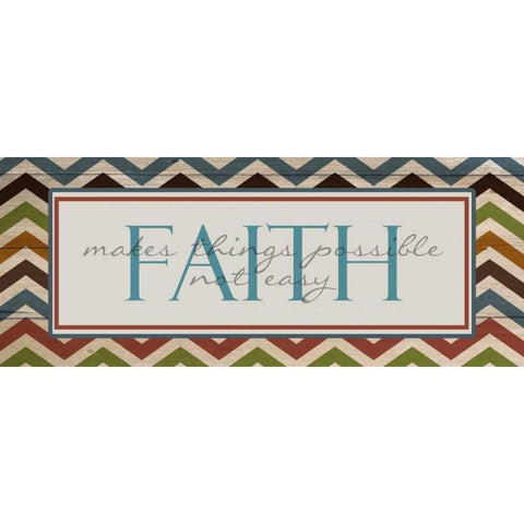 FAITH White Modern Wood Framed Art Print by Greene, Taylor