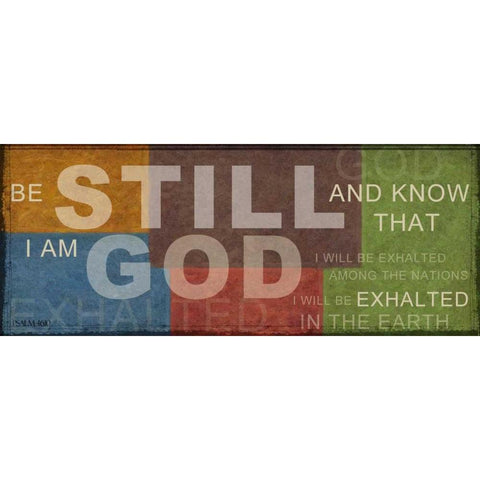 BE STILL B1 Black Modern Wood Framed Art Print with Double Matting by Greene, Taylor