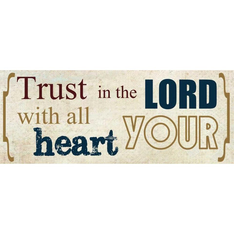 Trust in the Lord Black Modern Wood Framed Art Print with Double Matting by Greene, Taylor