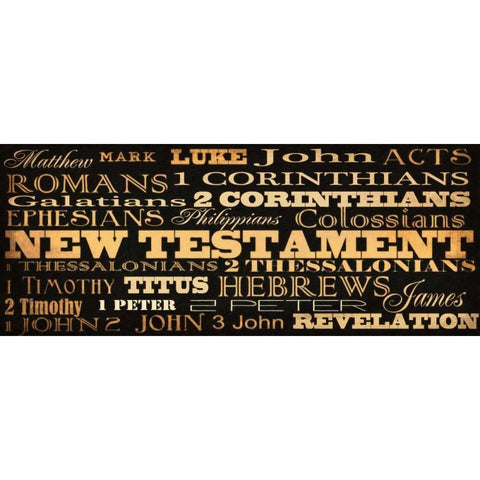 New Testament Black Modern Wood Framed Art Print with Double Matting by Greene, Taylor