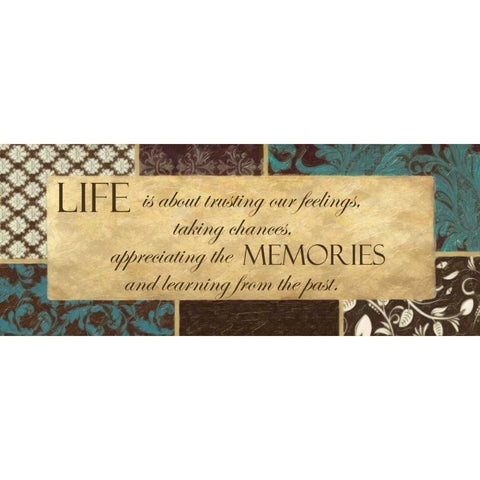 Life Is About Black Modern Wood Framed Art Print with Double Matting by Greene, Taylor