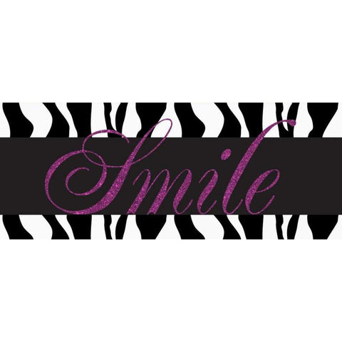 Smile Glitter Black Modern Wood Framed Art Print by Greene, Taylor